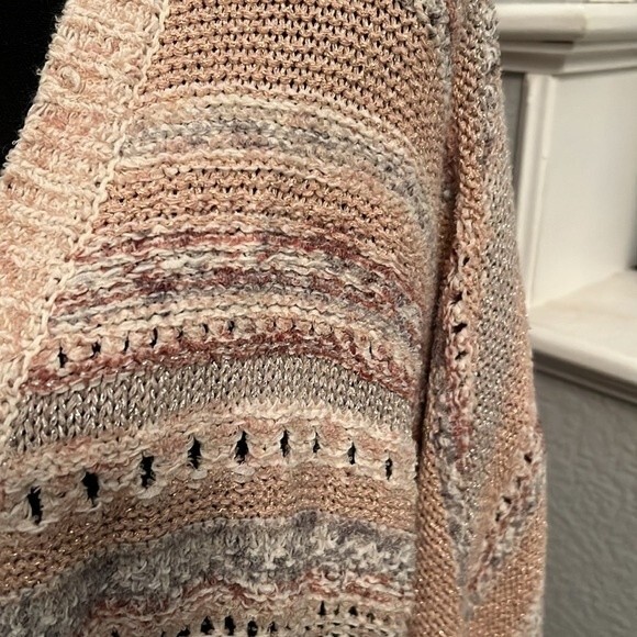 Chico’s Striped Mixed Yarn Cardigan Sweater - Picture 7 of 9